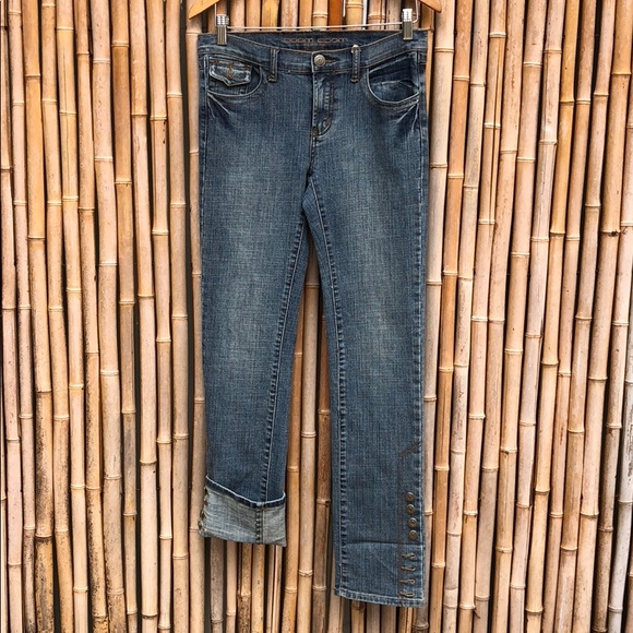 Boom Boom Jeans Denim - BOOM BOOM Button Cuff Boyfriend